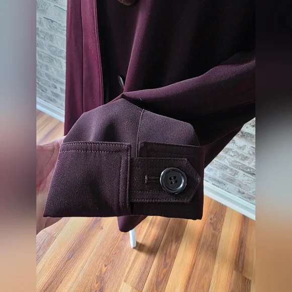 Vintage Jacqueline Ferrar Deep Purple Swing Coat Size Petite Medium - Picture 4 of 7